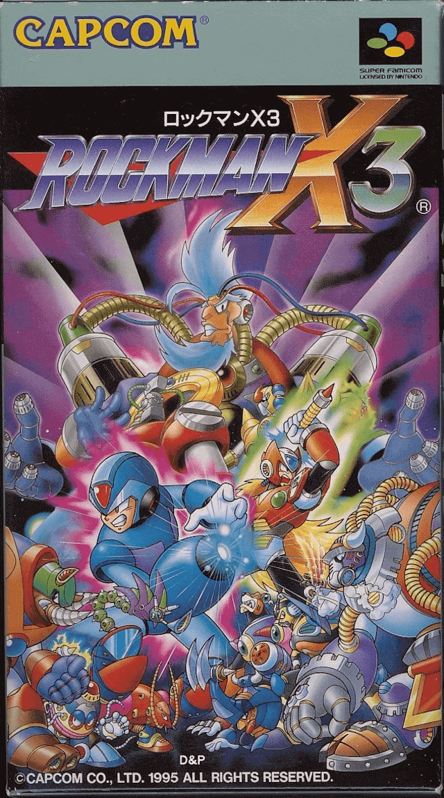 Rockman X3 box art for Super Famicom